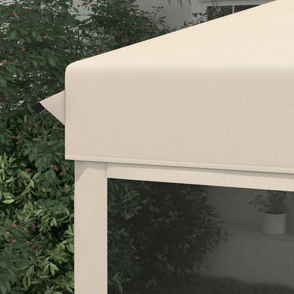 Outsunny Carpa Plegable 3x3 M Con Mosquiteras Anti-uv Marco De Acero Beige_3
