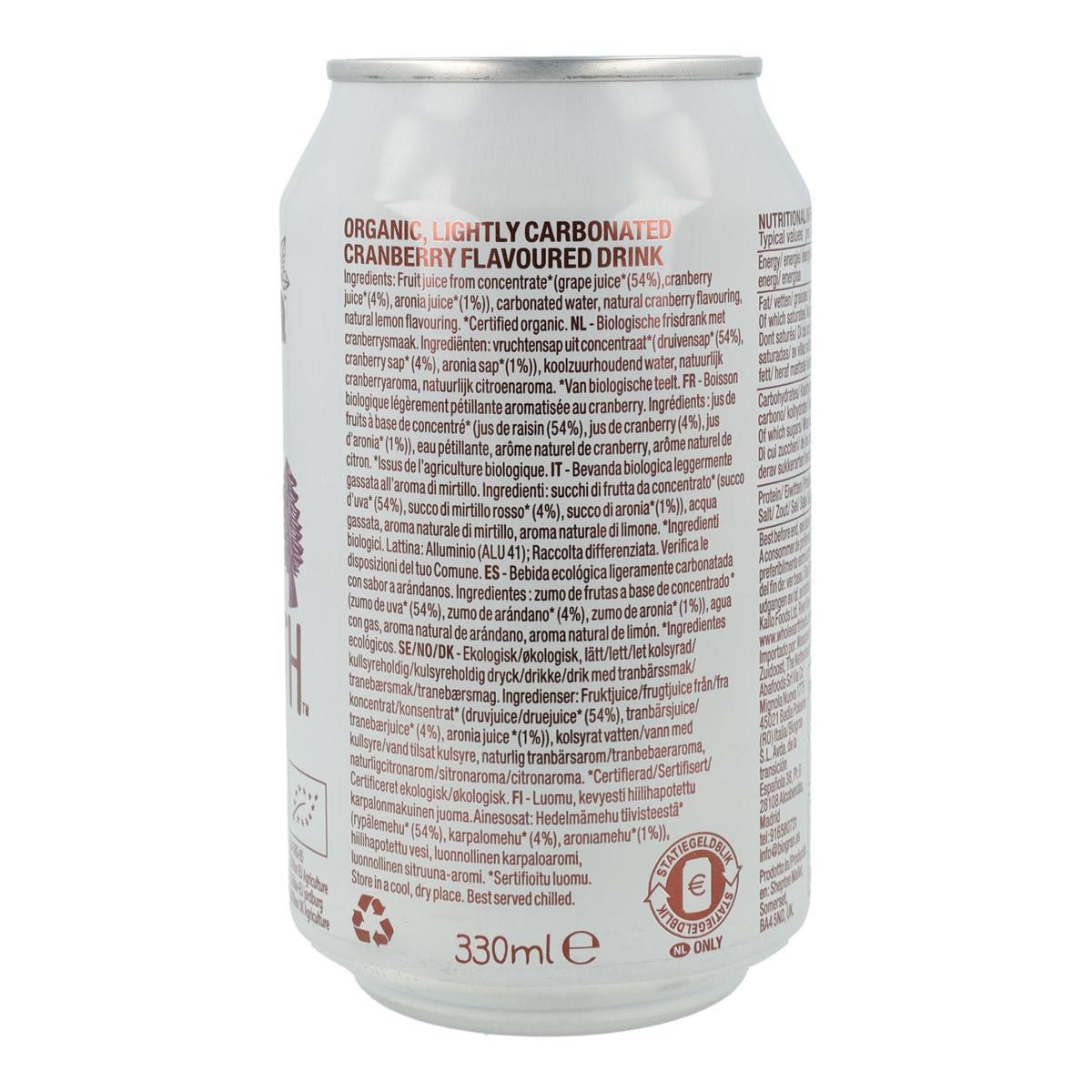 Pack x6 Refresco Bio Arándanos, 330 ml. Whole Earth