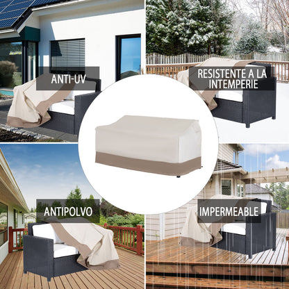 Outsunny Funda Protectora Para Banco 2-3 Plaza Cubierta Mueble Impermeable_5