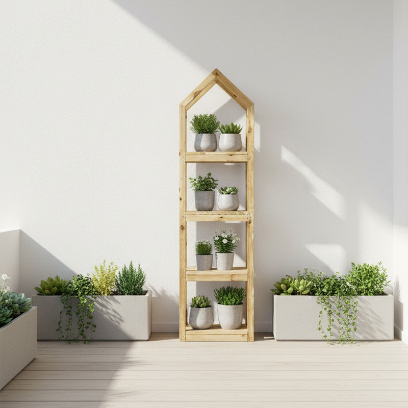 Estantería De Madera Outdoor Para Plantas Campanile L Hortalia_1