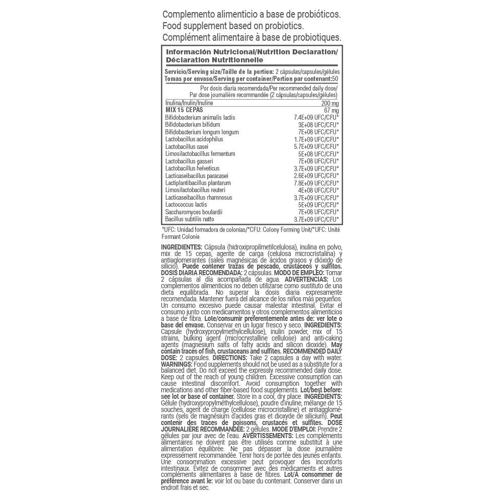 Probiótico - 100 Cápsulas Vegetales - Mejora La Digestión - Masmusculo_5