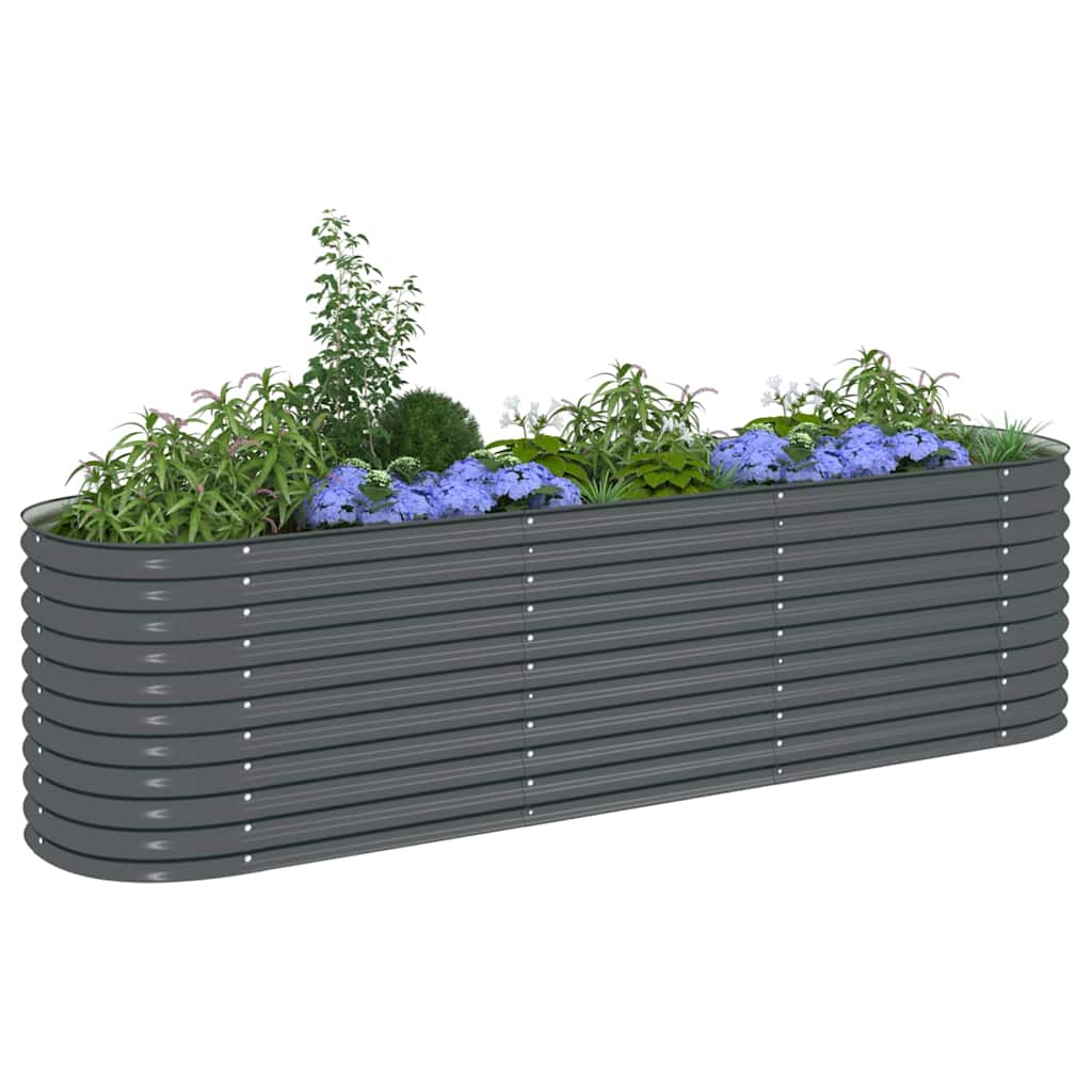 Arriate De Acero Galvanizado Gris 320x80x81 Cm_3