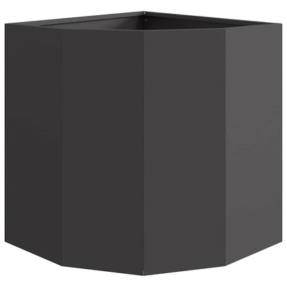 Macetero De Esquina Negro 45 X 45 X 50 Cm Acero_4