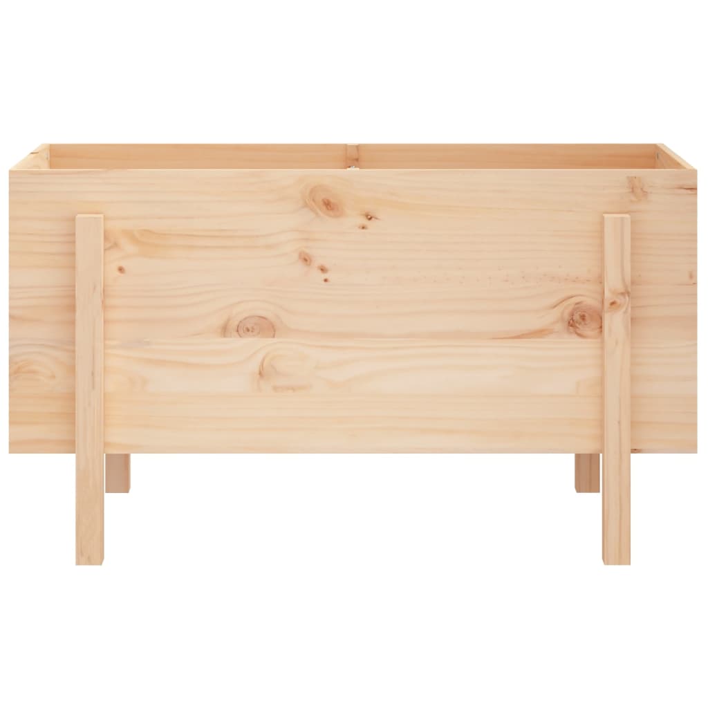 Arriate Elevado De Jardín Madera Maciza De Pino 101x50x57 Cm_4