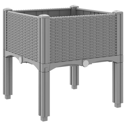 Jardinera Con Patas Pp Gris Claro 40x40x42 Cm_5