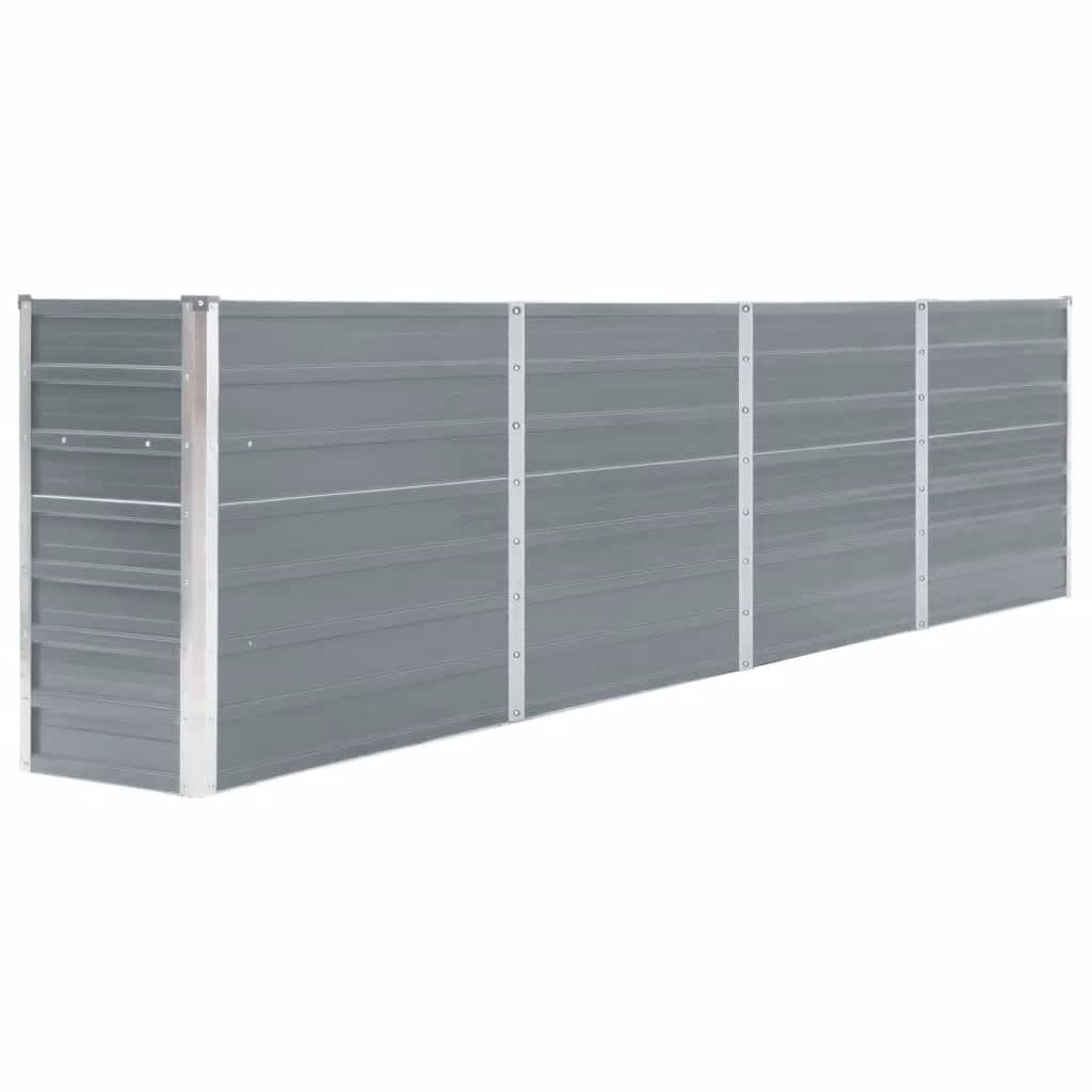 Jardinera Elevada Acero Galvanizado Gris 320x40x77 Cm_1