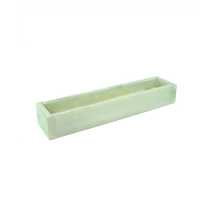 Jardinera Balcona De Madera Pintada En Blanco Vidahuerto 60x13x9 Cm_0