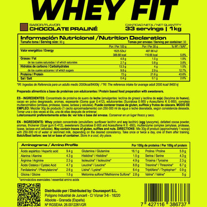Whey Fit - 1kg - Chocolate Praliné - Aumenta La Masa Muscular - Masmusculo_4