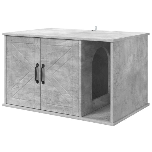 Casa Para Gatos Concreto 85 X 55 X 50 Cm Madera De Ingeniería_0