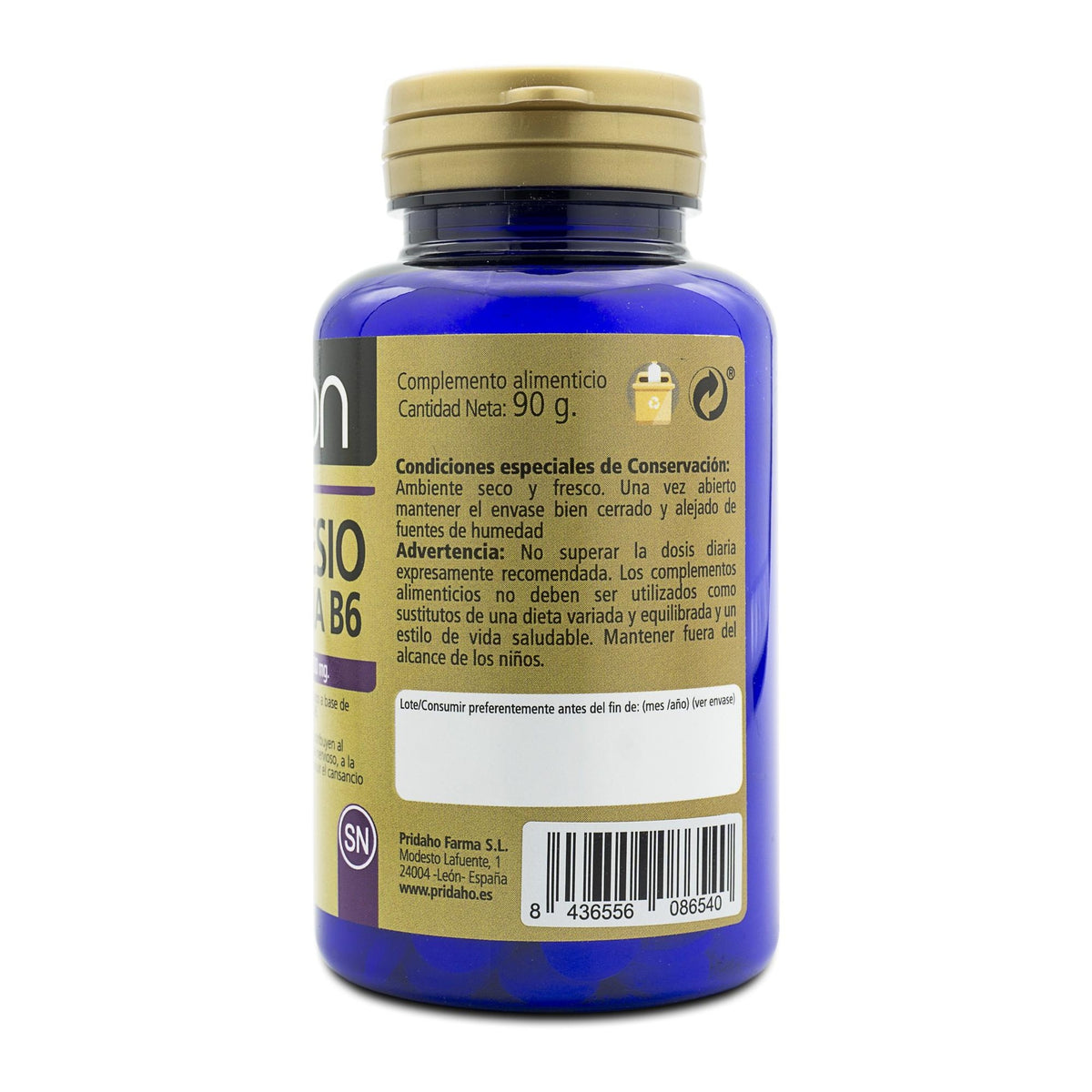 Magnesio + Vitamina B6 SANON 180 comprimidos de 500 mg