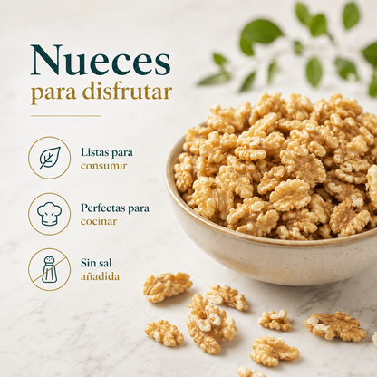 Mitades De Nuez Doradas Premium - Envasadas Al Vacío - 600g | Fruto Seco Premium, Snack Vegano Natural_3