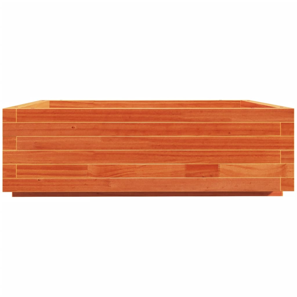 Jardinera De Madera Maciza De Pino Marrón Cera 80x80x26,5 Cm_5