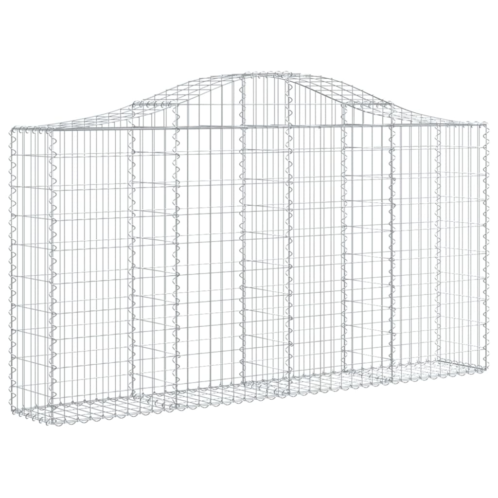 Cestas De Gaviones 8 Uds Forma De Arco Hierro 200x30x100/120 Cm_2