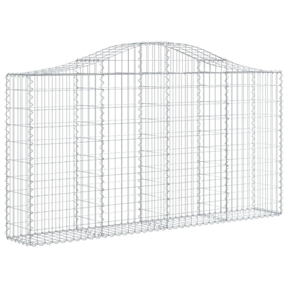 Cestas De Gaviones 9 Uds Forma De Arco Hierro 200x30x100/120 Cm_2