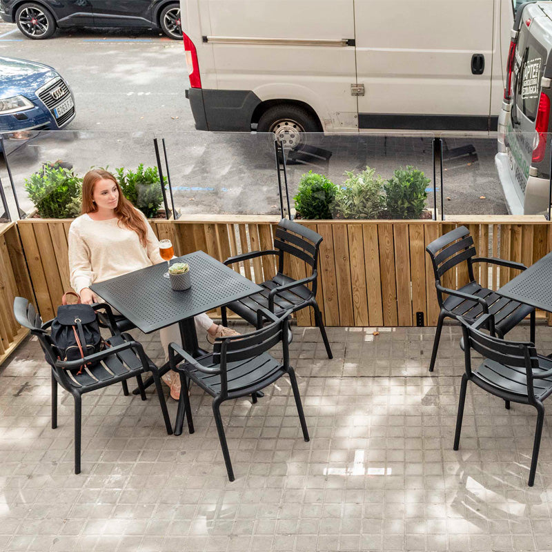 Jardinera Alta De Madera Autoportante Con Cortavientos 60 Cm 100 X 34,5 X 80 Cm Hortalia_2