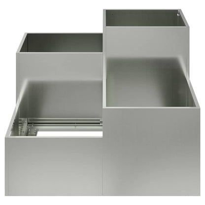 Maceta Para Jardín Plateado 100 X 100 X 60 Cm Acero Galvanizado_5