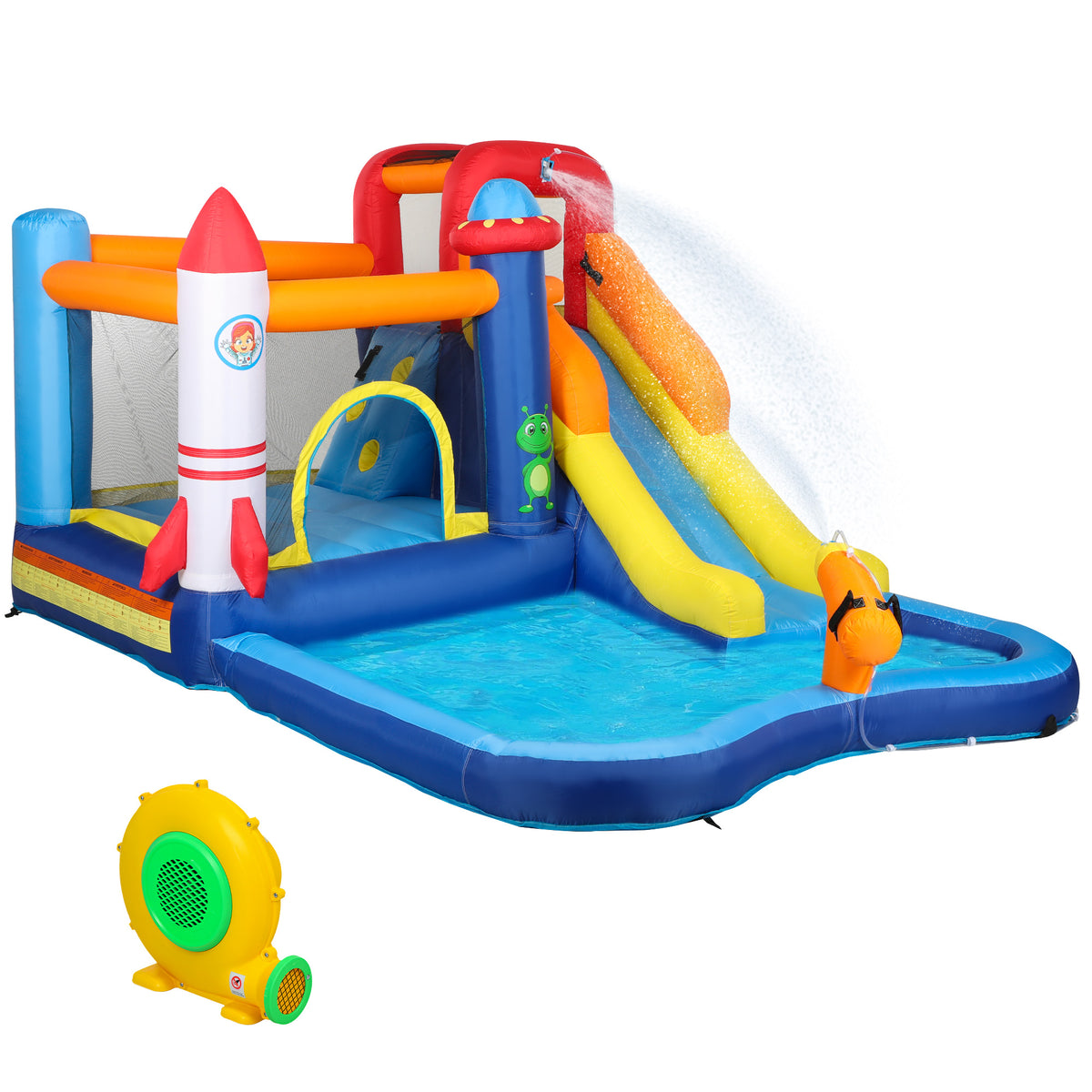 Aiyaplay Castillo Hinchable Grande Con Soplador 5 En 1 360x250x195 Cm Multicolor_0