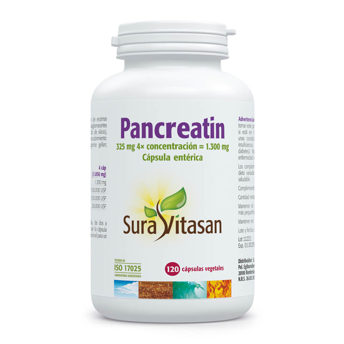 Pancreatin, Sura Vitasan, 120 cápsulas