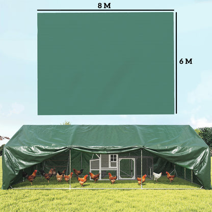 Outsunny Lona Impermeable Exterior 6x8 M Pe Resistente A Rasgaduras 90 G/m²_2