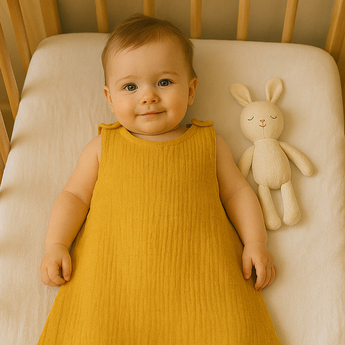 Saco De Dormir De Verano De Algodón Orgánico Honey_1