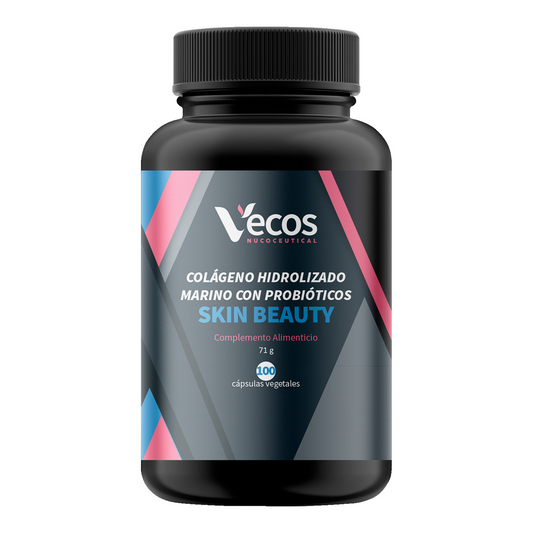 Colágeno Skin Beauty Vecos 90 Cápsulas | Antiarrugas, Piel Fime Y Elástica | Con Probióticos Y Q10_0