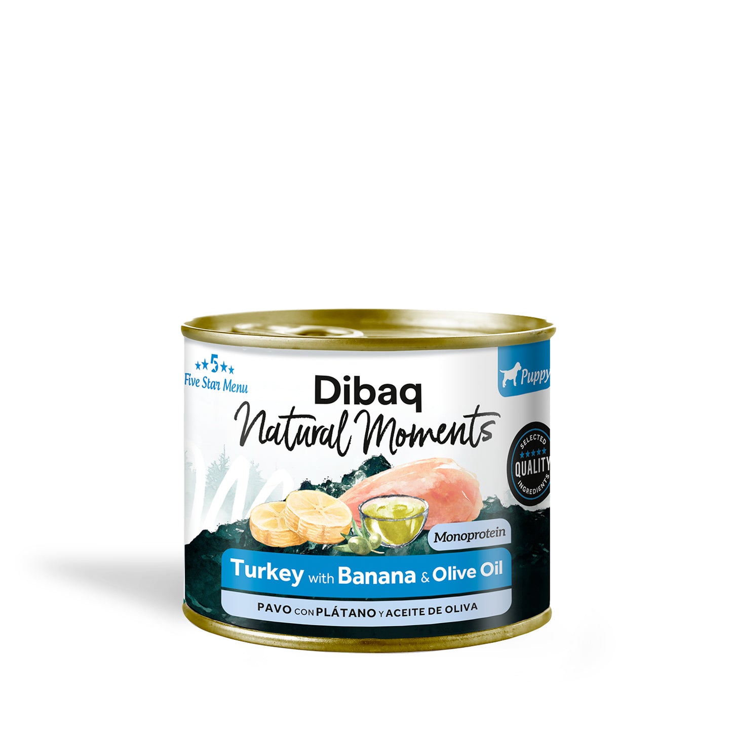 Dibaq Natural Moments Cachorro Pavo Y Plátano ,12 Latas X 190gr_1