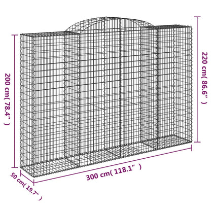 Cestas De Gaviones 10 Uds Forma De Arco Hierro 300x50x200/220cm_5