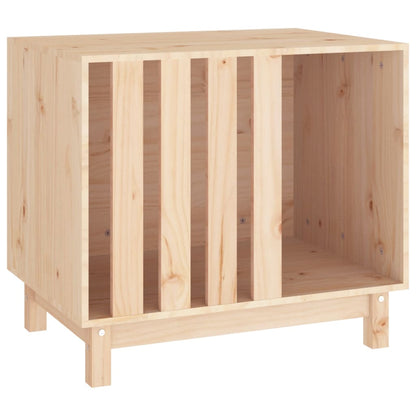 Caseta Para Perros Madera Maciza De Pino 70x50x62 Cm_0