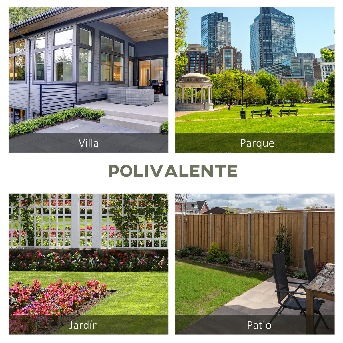 Outsunny Banco Jardín 2 Plazas Acero Con Reposabrazos Para Terraza Carga 240 Kg_5