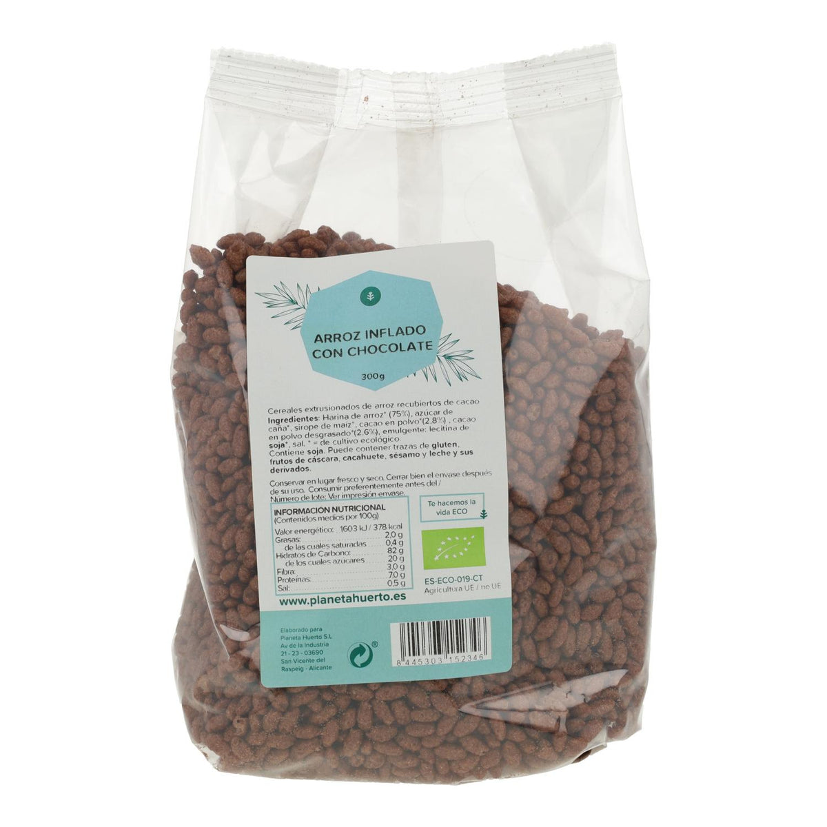 Arroz inflado de chocolate ECO Planeta Huerto 300 g