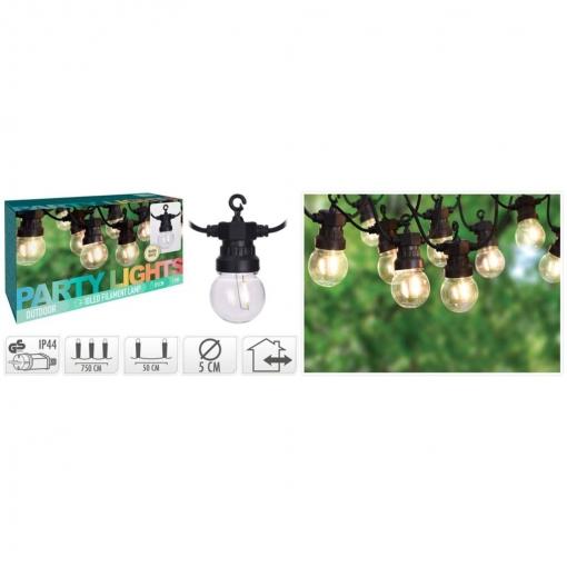 ProGarden Luces LED de jardín para fiestas con 10 lámparas