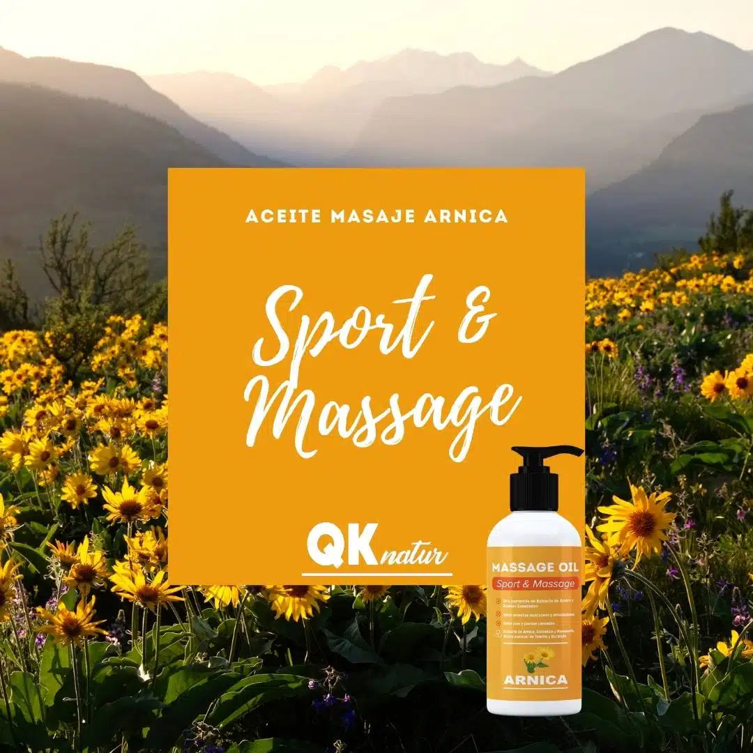 QKnatur - Aceite Para Masaje Con Extracto De Arnica, Calendula Y Hamamelis (250 Ml) - Ideal Para Masajes_1