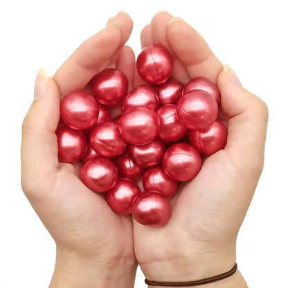 Caja 40 Perlas De Baño Con Aroma A Fresas - Con Aceite De Soja - Hidratante Y Aromática - Forma Bola_1