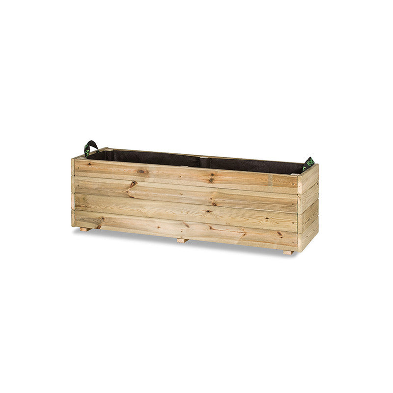 Jardinera De Madera Para Exterior Ghio Kd Hortalia 120x40x40 Cm_0