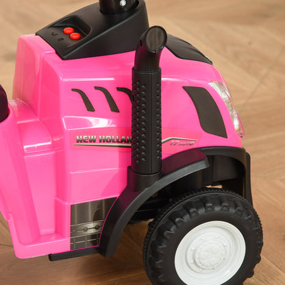 Tractor Con Remolque Infantil Con Remolque Homcom 91x29x44 Cm Rosa_3