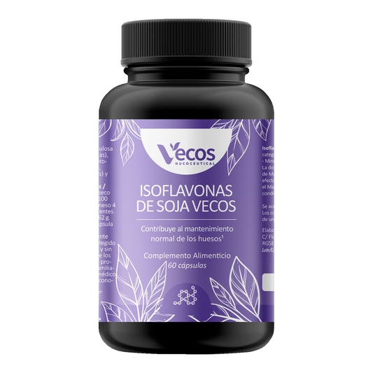 Isoflavonas De Soja 86 Mg Vecos 60 Cápsulas | Bienestar En La Menopausia Y Equilibrio Hormonal | Con Vitamina B6_0