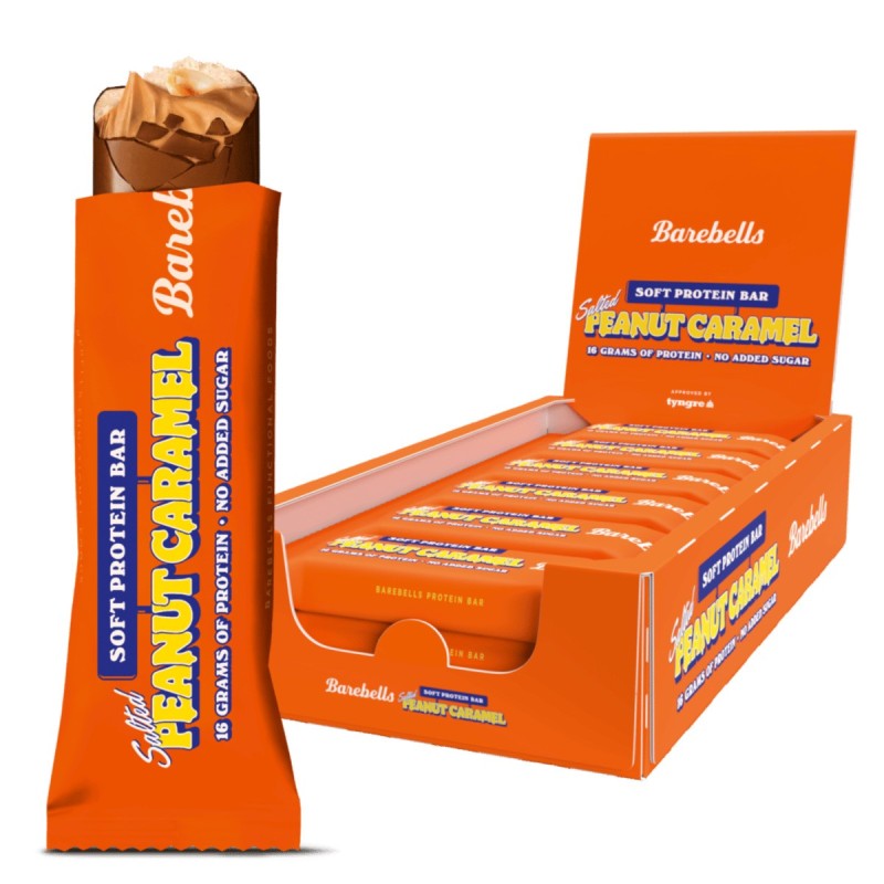 Caja De 12 Barritas de 55gr Sabor Salted Peanut Caramel Barebells_0