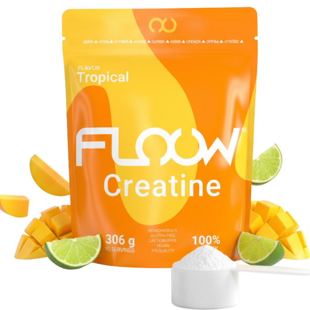 Creatina Monohidrato En Polvo 306g (102 Dosis) - Creatina Pura Sabor Tropical - Suplemento Deportivo Para Masa Muscular_0
