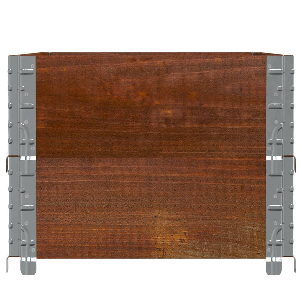 Jardinera De Madera Maciza De Pino Marrón 100x50 Cm_3