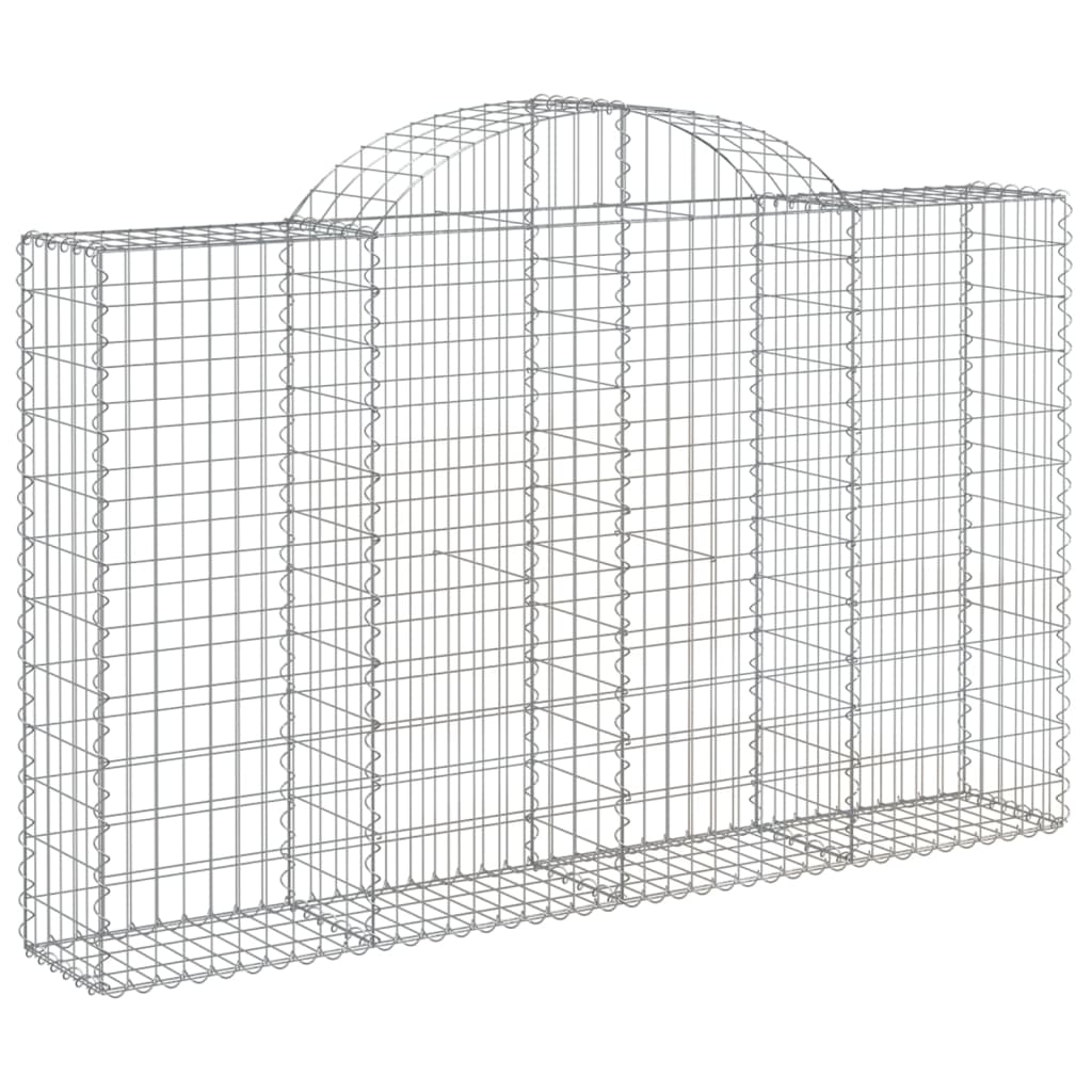 Cestas De Gaviones 5 Uds Forma De Arco Hierro 200x30x120/140 Cm_2