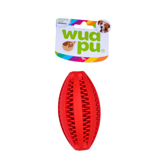 3 Pelotas Para Perro Dental Oval De 11cm Con Estrias Y Hueco Interior Para Premios_0