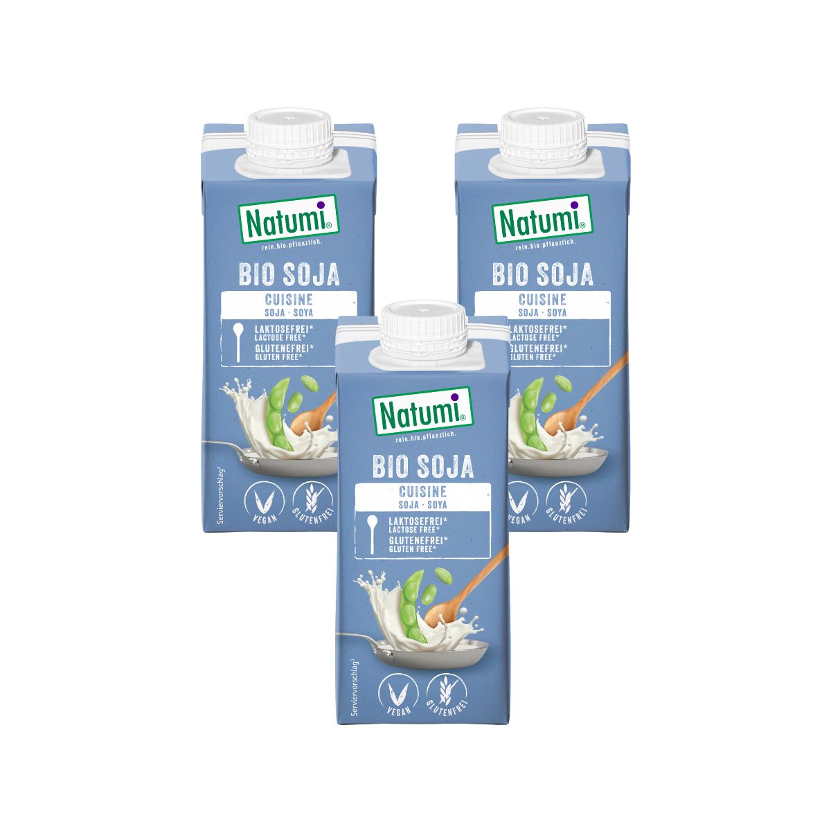 Pack x3 Crema para cocinar de Soja Liquida Bio Natumi 200 ml