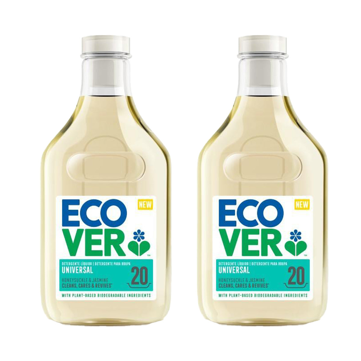 Pack 2x Detergente Líquido Universal Ecover 1 L