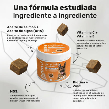 Aceite De Salmón Para Perros. Piel Y Pelo. Suplemento Para Mascotas. 120 Masticables. Natuva Pets_2