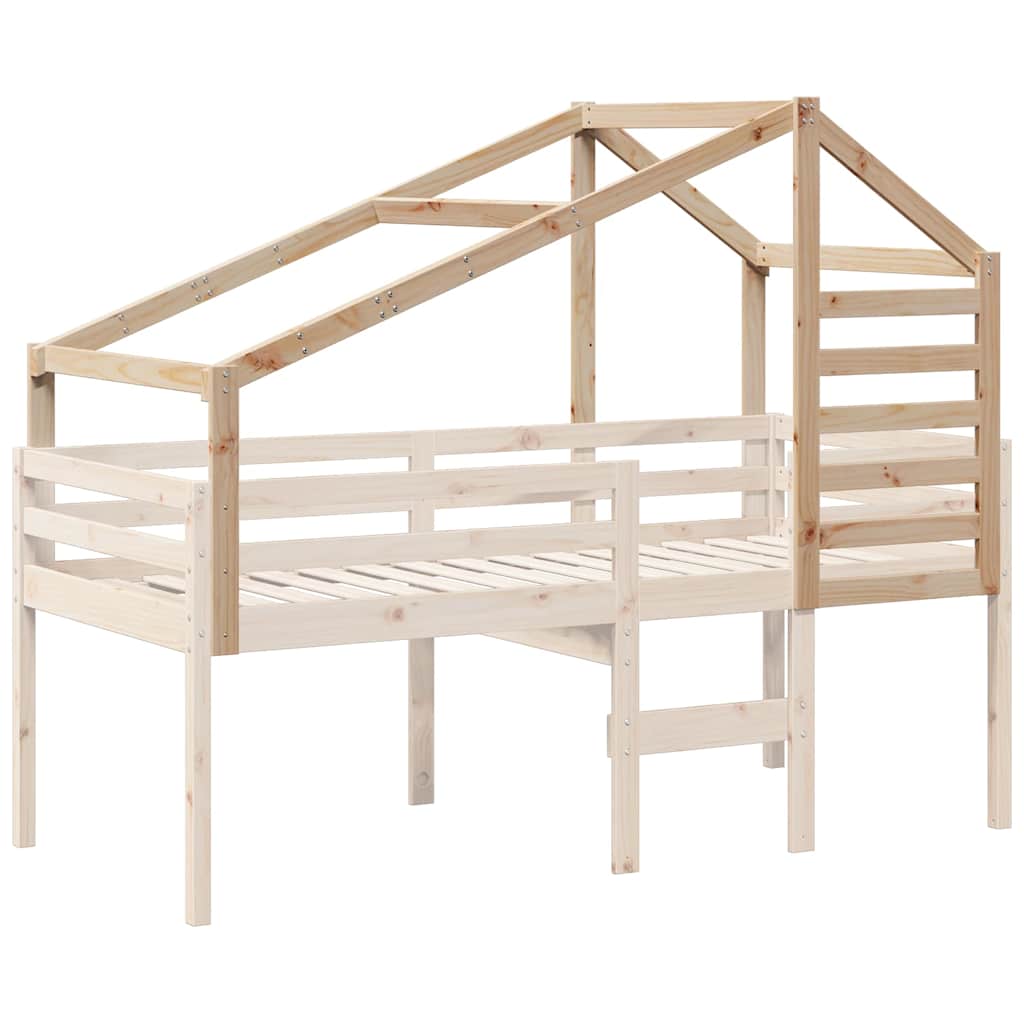 Techo De Cama Infantil Madera Maciza Pino 188x82x113 Cm_2