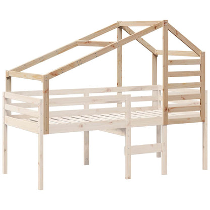 Techo De Cama Infantil Madera Maciza Pino 188x82x113 Cm_2