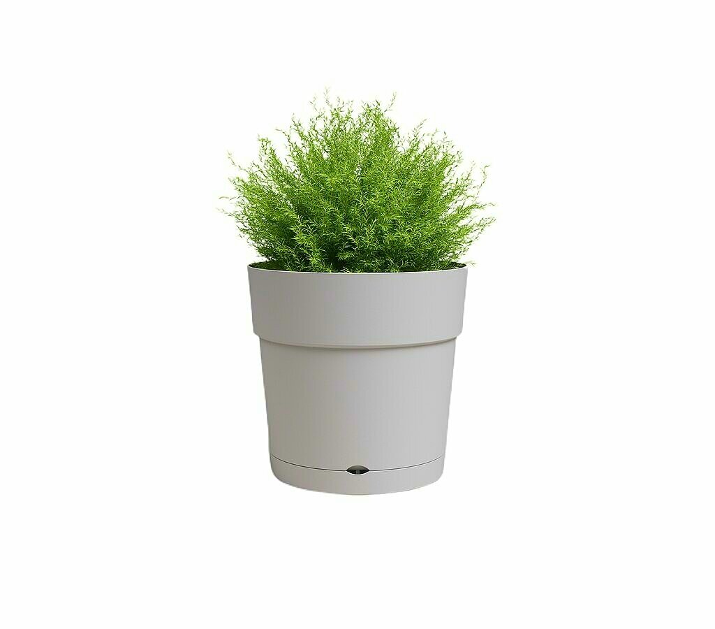 Artevasi Macetero Gris Capri 35 Cm Con Reserva De Agua De Plástico Reciclado_1