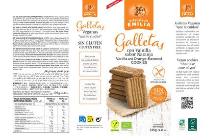 Galletas Con Vainilla Y Sabor Naranja "sin Azucares Añadidos" 125 Gr._1