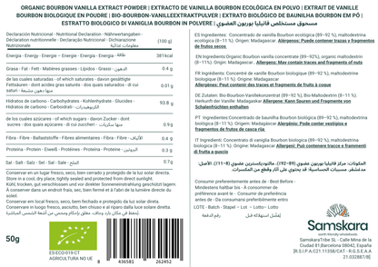 Extracto De Vainilla Bourbon Ecológica En Polvo De Madagascar (vanilla Planifolia), 50 G_1