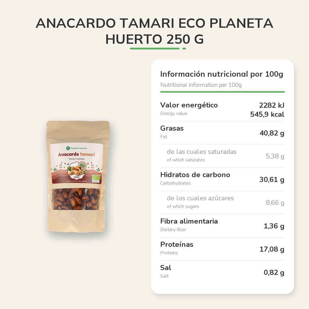 Información nutricional